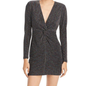 Womens Rainbow Metallic Short Mini Dress